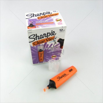 Sharpie ปากกาเน้นข้อความ Clear View TK <1/12> ส้ม